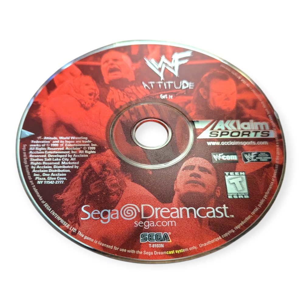 WWF Attitude Sega Dreamcast 1999 Wrestling Video Game Acclaim Sports CIB - Picture 4 of 9